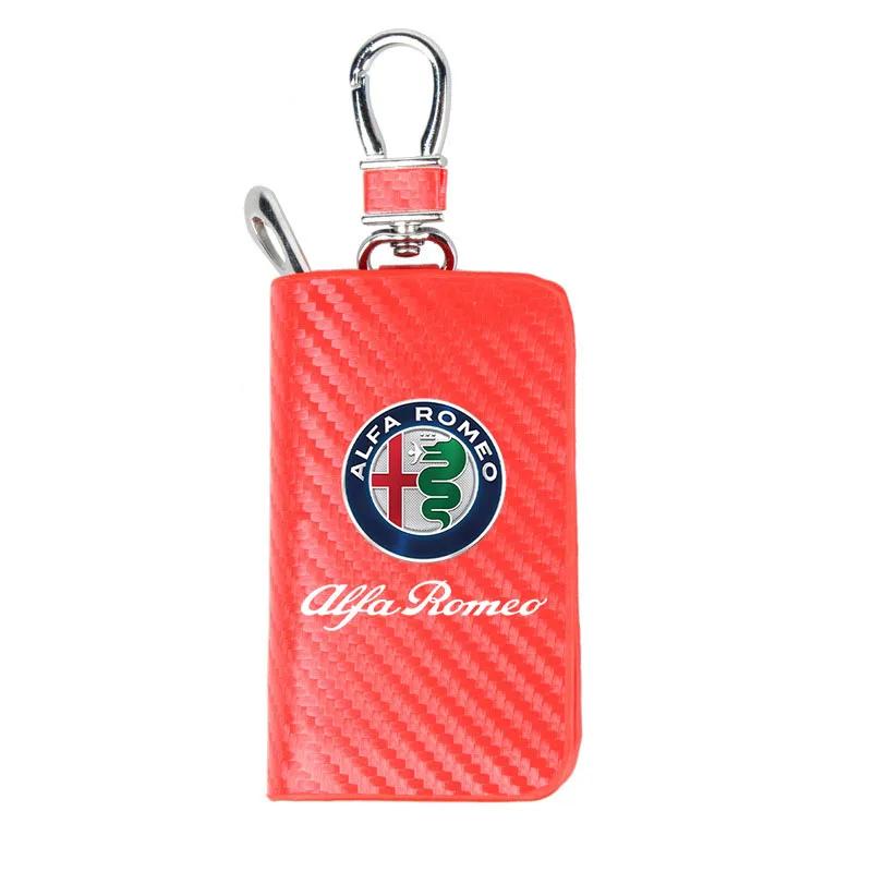 Car Sticker For Alfa Romeo 159 147 Carbon Filber Car Key Case Keys Full Cover Protection Shell Bag For Alfa Romeo Giulietta 159 zj2
