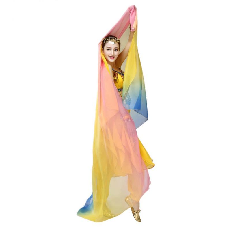 Hand Scarf Belly Dance Costume Outfit Hip Scarf Large Gradient Design for Women Performance Show Carnival Party Dress