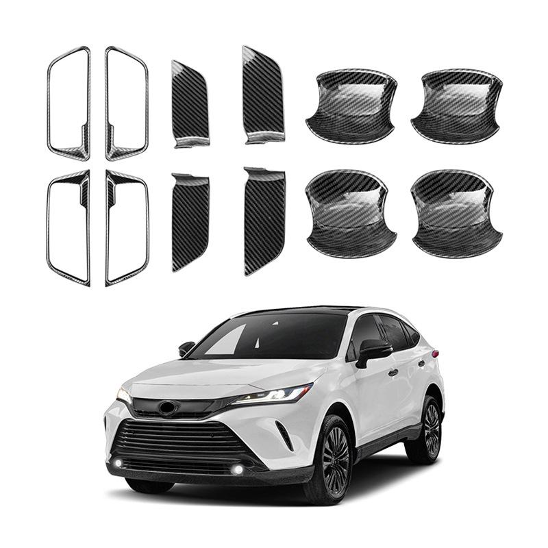 Interior & Exterior Door Handle Decoration Stickers for Toyota Harrier, Venza