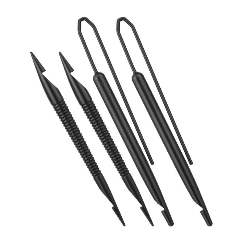 Pack Of 4 Double Hook Braiding Tools With Food Grade Material For Quick Hair Styling And Sectioning