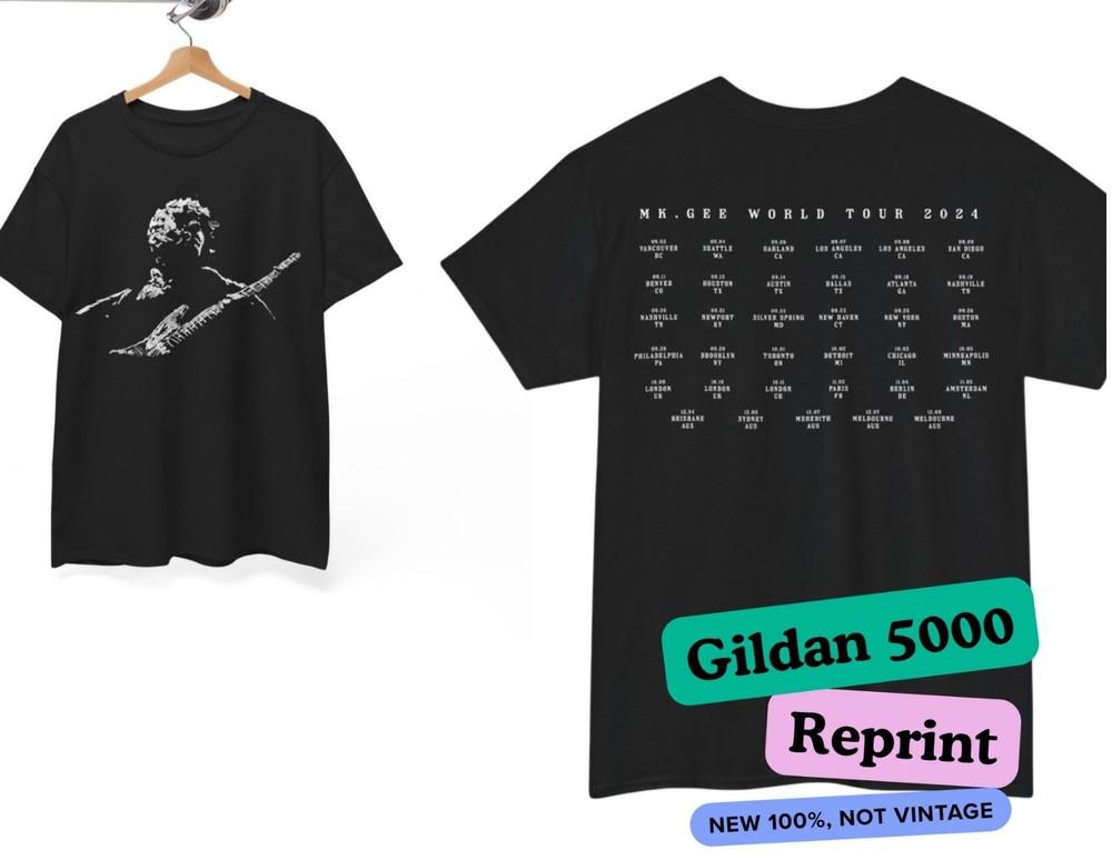 Mk Gee Tour 2024 Heavy Cotton Unisex T-Shirt Size