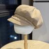 New Fashionable Sequined Pleated Edge Woolen Octagonal Hat for Women Japanese Style Sweet and Cute Face Showing Small Simple Newsboy Hat Trendy