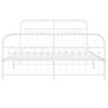 Bed Frame with Headboard and Footboard Metal White 150x200 cm