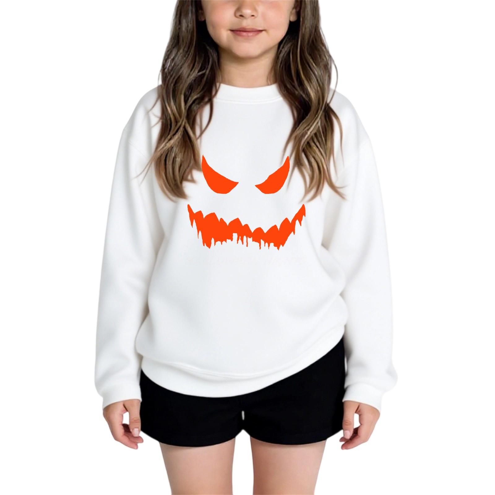 

Детские модные повседневные универсальные повседневные толстовки с круглым вырезом для мальчиков и девочек, повседневные лоскутные топы с длинными рукавами, свитшоты 110 белый