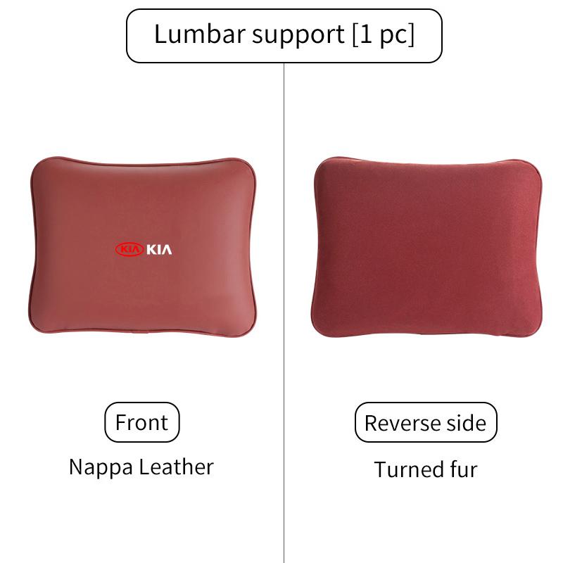 BBEI1 For KIA Car Logo Headrest Pillow Lumbar Neck Protective Cushion Accessories Cerato Soul Venga Forte Spectra Sedona Niro Cadenza