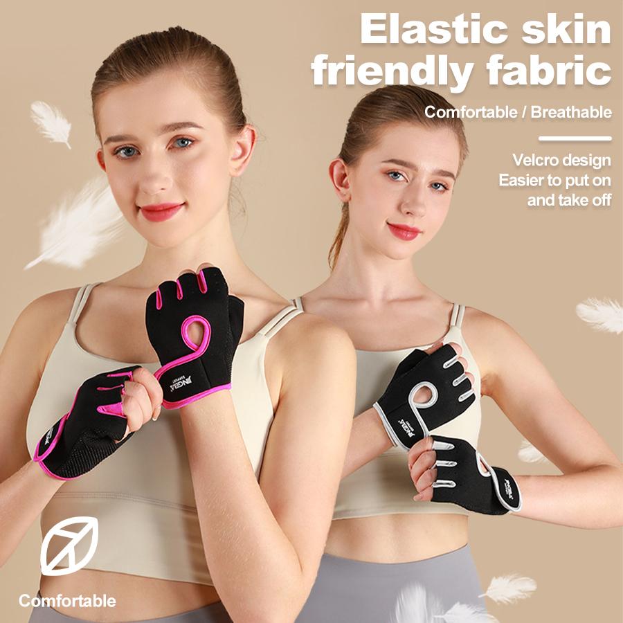 Summer Women Men Silicone Non-Slip Sweat-Proof Breathable Fitness Athletic Outdoor Activity Bike Half-Finger Gloves Gym Power Bicycle Glove