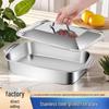 Stainless Steel Grilled Fish & Seafood Pan with Lid - BBQ, Camping, Picnic, Hot Pot Tray
