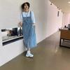 Women's Denim Pinafore Dress A Stylish Niche-inspired Strapless Dress with A Loose Figure-flattering Silhouette