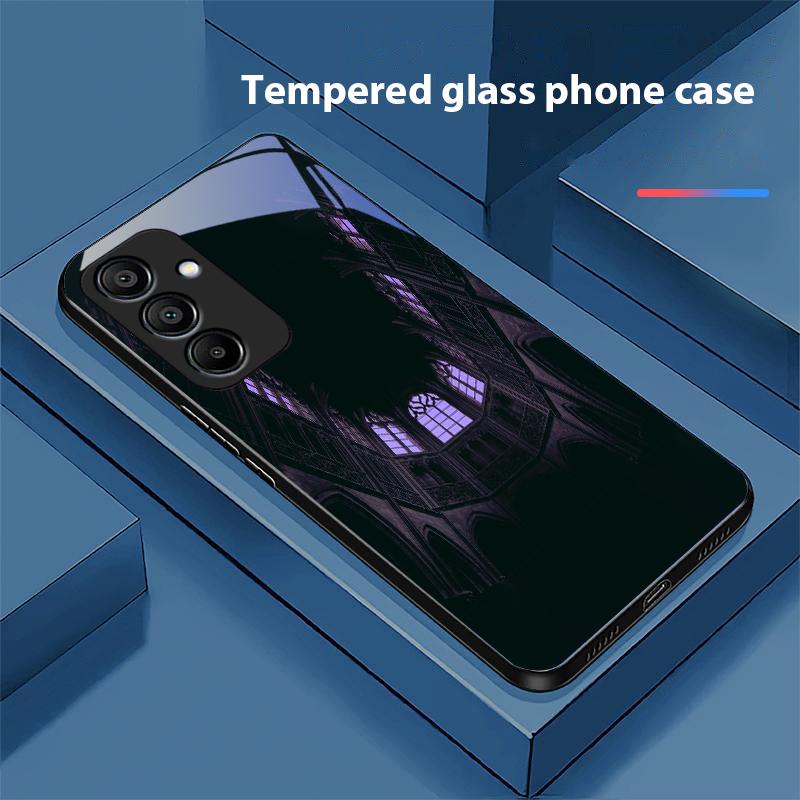 

Темный чехол для Samsung Galaxy A15 5G 54 4G 51 50 24 35 90 71 12 51 53 52S 80 22 34 Черный чехол для телефона из закаленного стекла For Samsung A34 5G