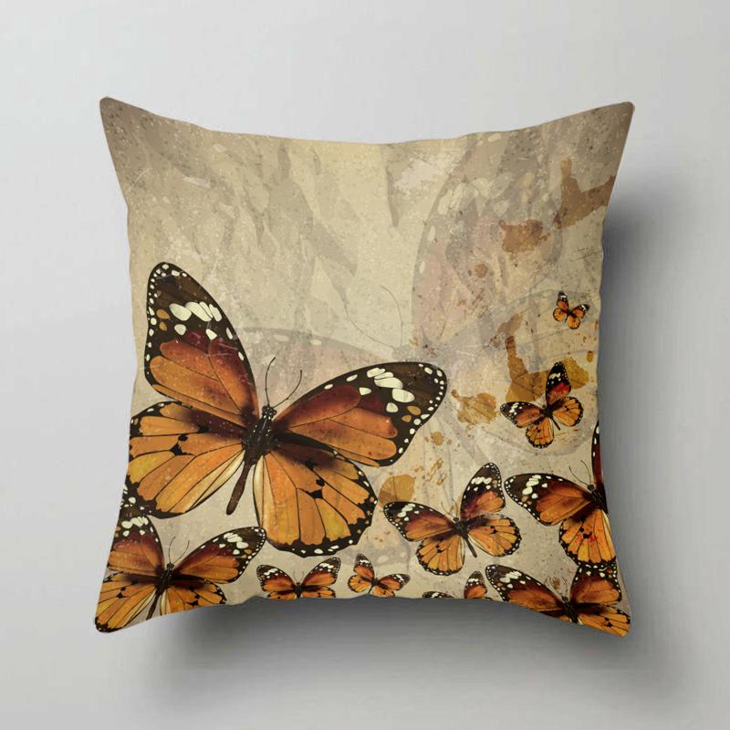 

Красивая квадратная наволочка с принтом бабочки, автомобильный диван, офисное кресло, наволочка, простое украшение для дома 40X40CM