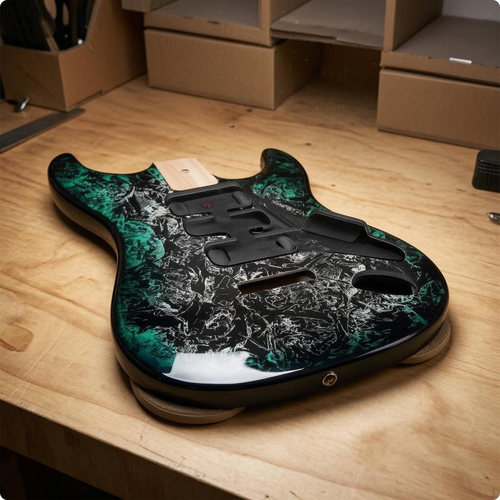 Electric Guitar Body Frosted CrackleCrack Style
