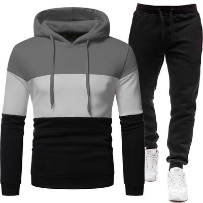 / Herren Cross Border+3 Farbe Splicing Hoodie Casual Hoodie Set