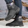 Wasserdichte Schneestiefel Plüsch Damen Stiefeletten Herren Rutschfeste Baumwollschuhe Fellgefütterte Winter Warm Outdoor Wanderschuhe