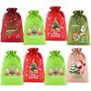 For Kids For Parties Holiday Present Bags Christmas Drawstring Bags Festive Gifting 20*30cm Assorted Colors Present Bags Xmas