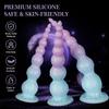 New Long Anal Plug Silicone Butt Plug 8 Anal Beads Soft Flexible Dildo Masturbation Adult Sex Toy Prostate Massage Dilator G Spot Clitoris Masturbator