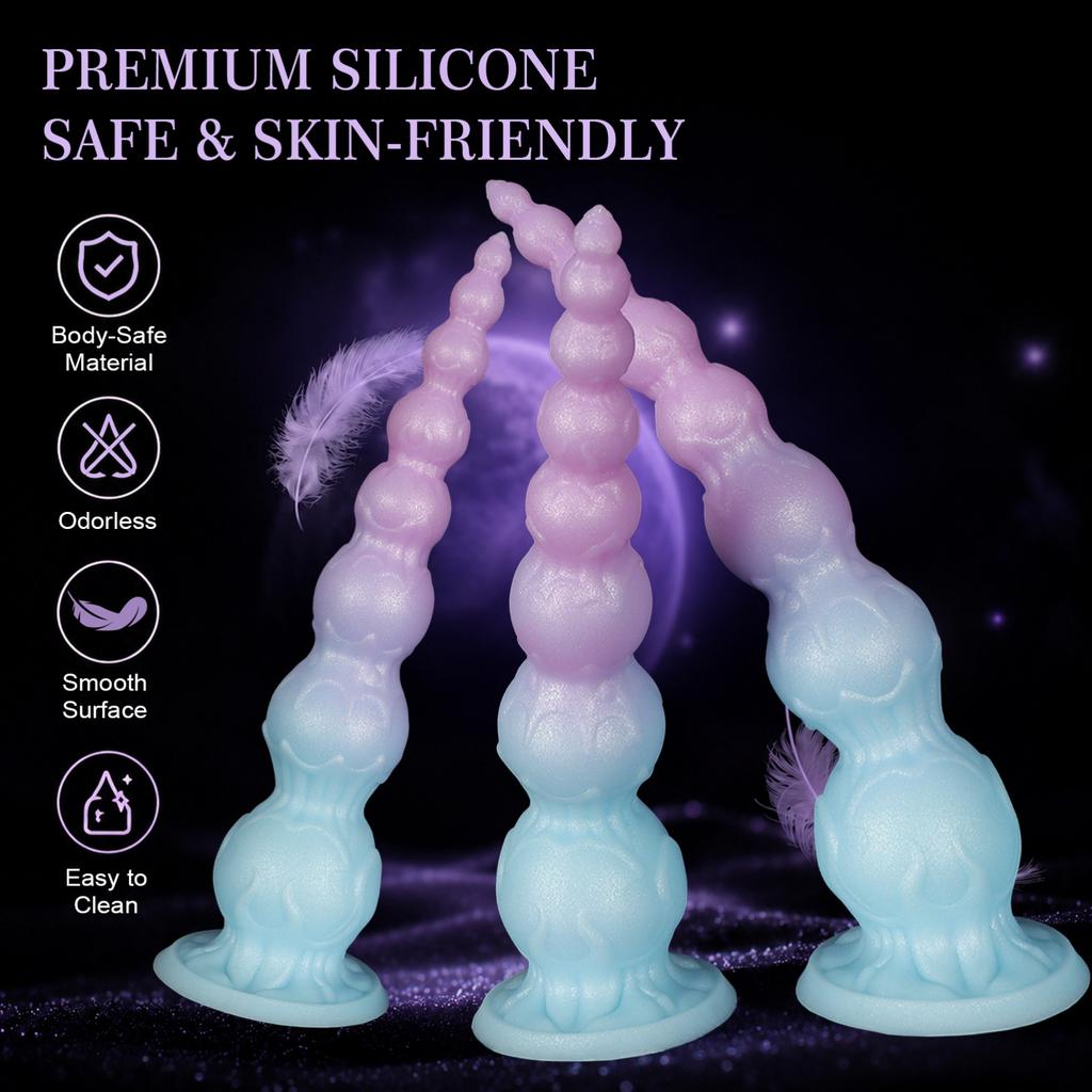 New Long Anal Plug Silicone Butt Plug 8 Anal Beads Soft Flexible Dildo Masturbation Adult Sex Toy Prostate Massage Dilator G Spot Clitoris Masturbator