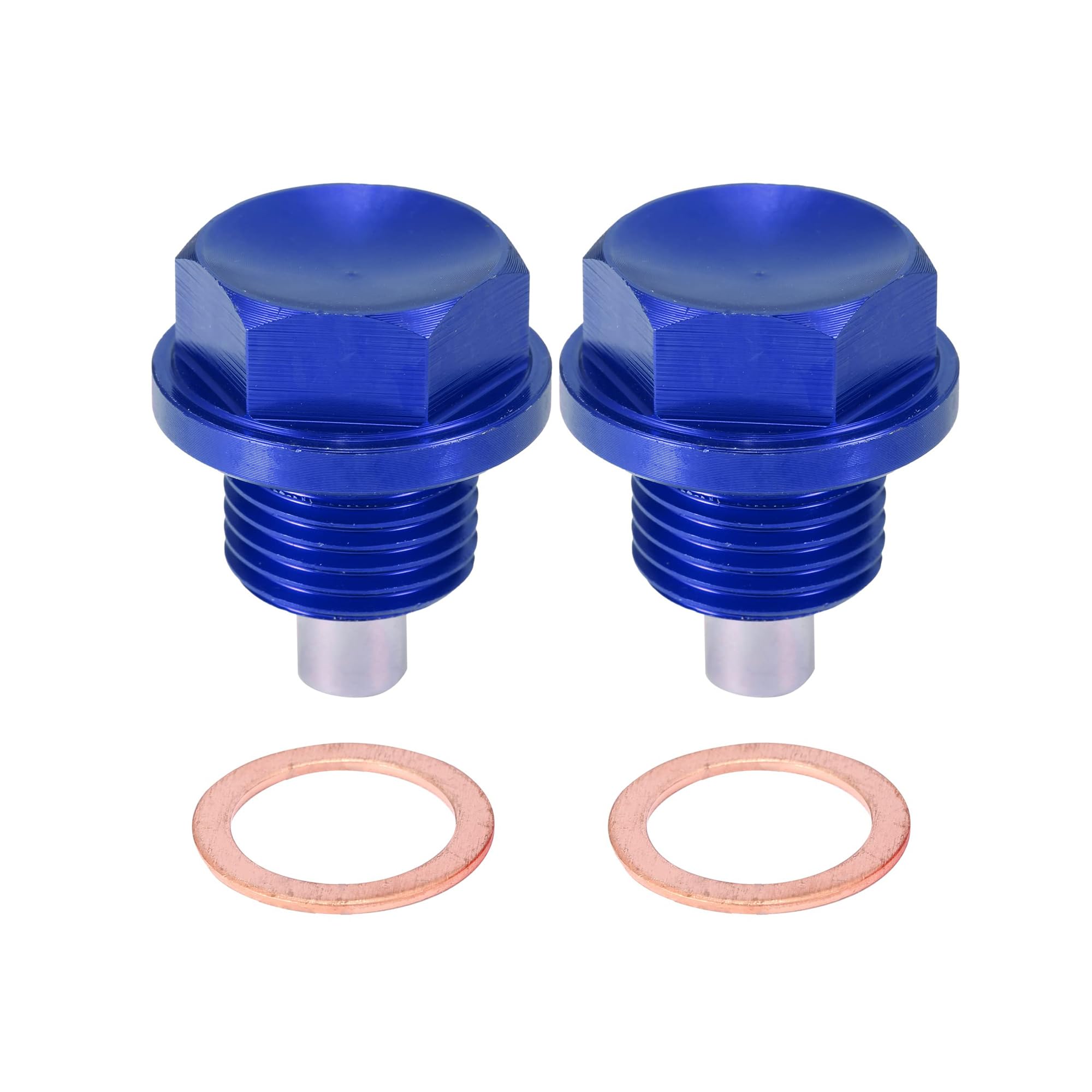 myoseya Vehicle Engine Magnetic Oil Drain Plug with Copper Washer M16x1.5, 28.5x24.6mm синий
