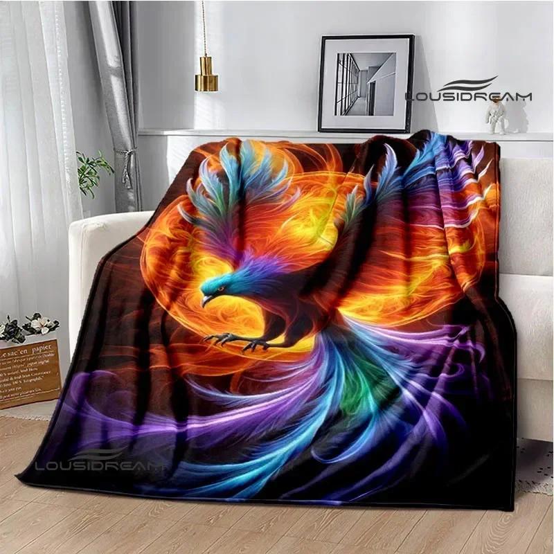 3D Phoenix Printed Blanket Flannel Warm Blankets Soft and Comfortable Blanket Bed Linings Cubre Cama Birthday Gift