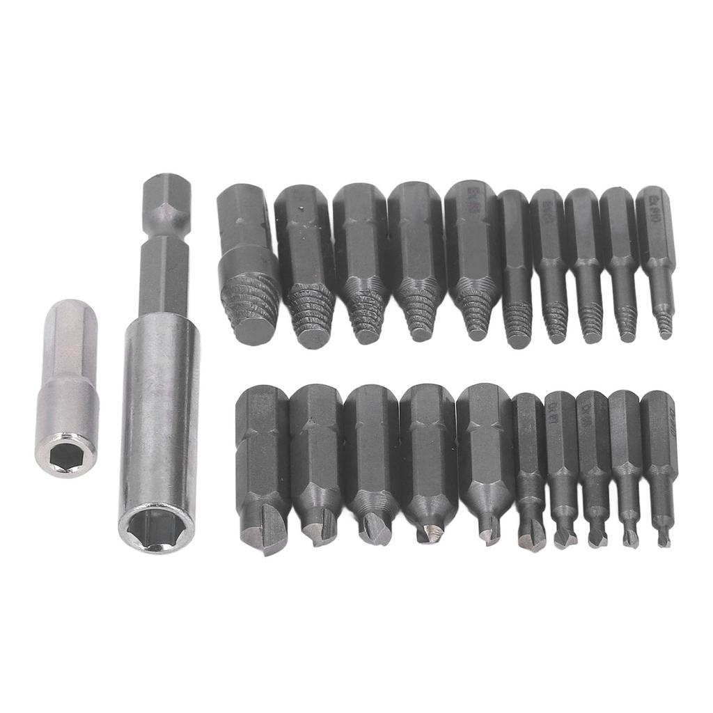 Set Extractor Șuruburi Oțel Rapid Instrument de Îndepărtare Șuruburi Rupte Deteriorate cu Biți de Șurubelniță