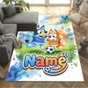 Autumn Forest Friends Customizable Name Area Rug Perfect for Playrooms Study Room Entryway Dormitory Antislip Carpet Anime Office Decor