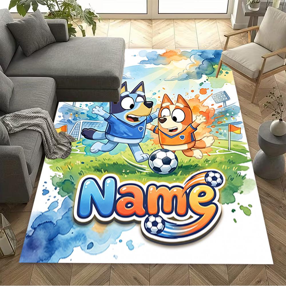 Autumn Forest Friends Customizable Name Area Rug Perfect for Playrooms Study Room Entryway Dormitory Antislip Carpet Anime Office Decor