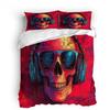 Flame Skull Down Comforter Set Bedding Set 3-piece Duvet Cover Set
