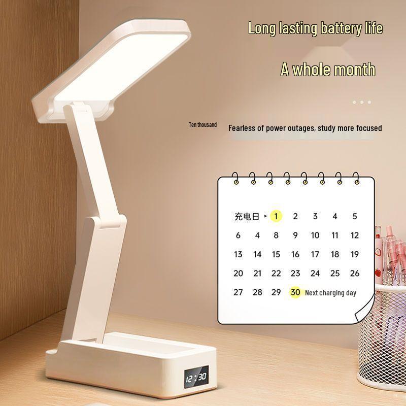 Rechargeable Foldable Table Lamp for Student Dorms - Portable, Adjustable, Ideal for Studying and Reading