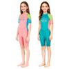 Fato de Mergulho Infantil 2.5MM Fato de Banho de Menina Peça Única Manga Curta Quente Snorkel Surf Medusa