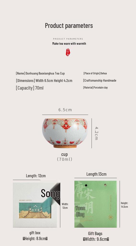 Ru Kiln Crackle Glaze Ceramic Gongfu Teacup - High-Grade Personal Tea Tasting Cup