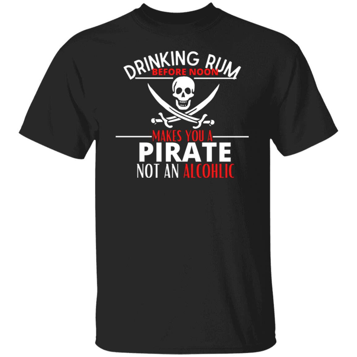Drinking Rum Pirate T-Shirt Pirate Skull and Bones Funny Alcohol Vacation Humor S разноцветный