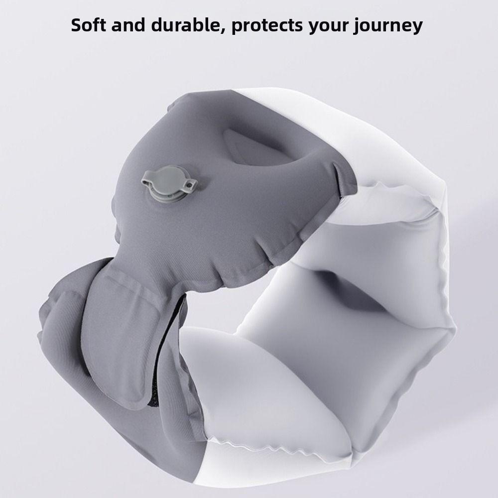 with Storage Box U-shaped Neck Pillow Breathable Ring Neck Pillow Inflatable Travel Pillow Travel