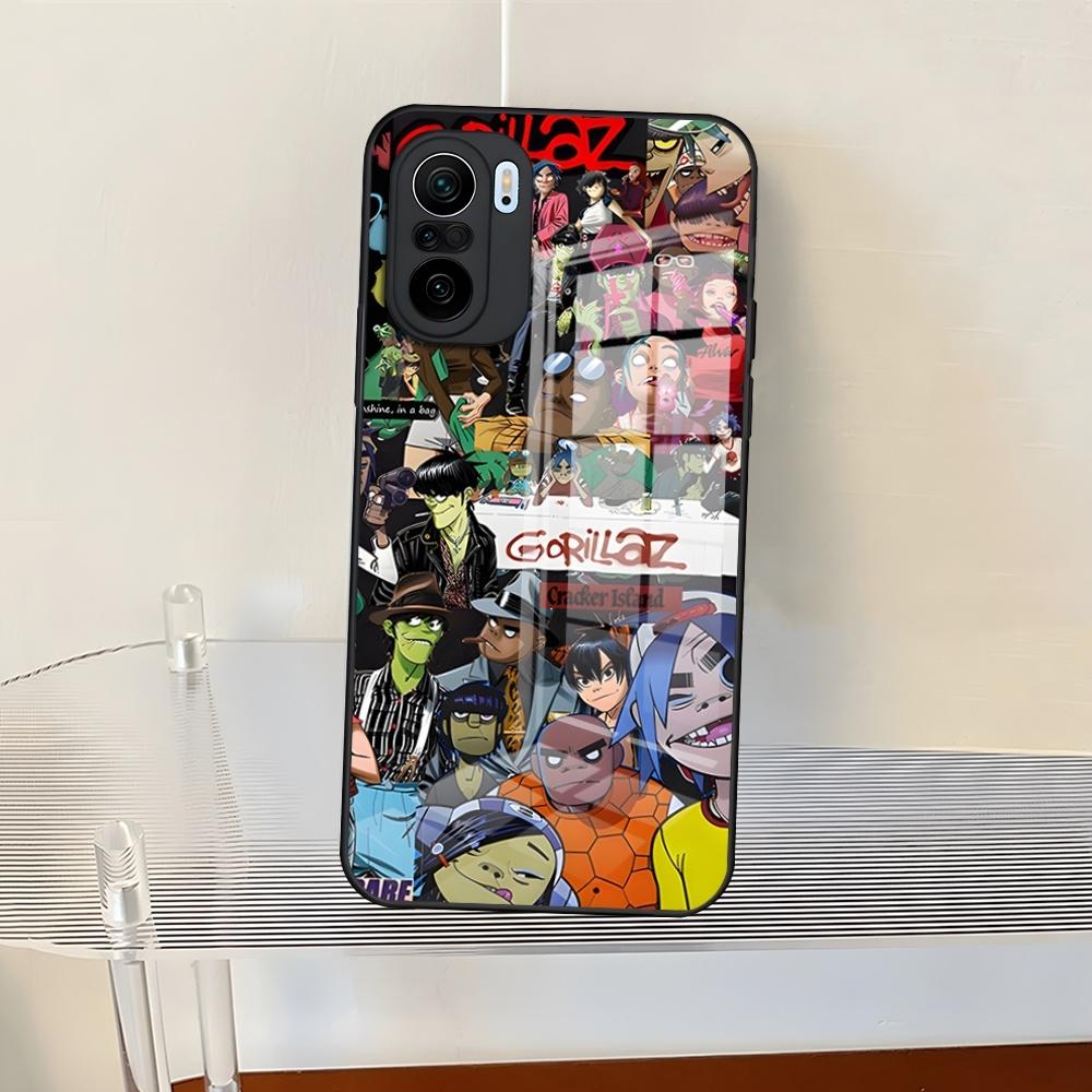 Anime Gorillazs Phone Case For Redmi 13 12 13c 12c Note 13 Pro Plus 11 12 Pro 10 12s 11s Tempered Glass Back Cover