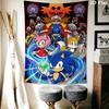 Hedgehog Sonic Speed Wall Hanging Printed Fabric Blanket Decorative Tapestries for Bedroom Living Room Home Decor