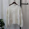 Hollow Bow Sweater Pullover Autumn and Winter New Loose Design Sweet Knitted Sweater Top Women
