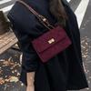 Mini Square Shoulder Bag Women PU Leather Crossbody With Chain Strap Chic Small Handbag Daily Use