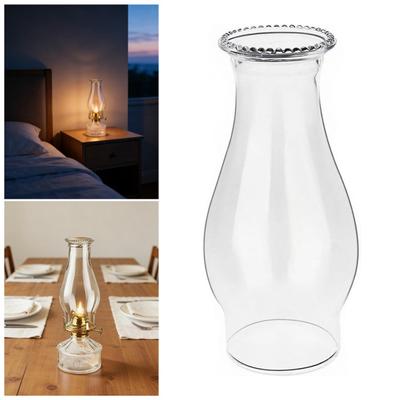 Remplacement d'abat-jour pour lampe à huile Abat-jour en verre vintage pour une flamme stable et un flux d'oxygène Huile traditionnelle