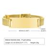 Personalized ID Bracelet for Women Men, Adjustable Chain Link, Milanese Watch Strap Stainless Steel Gold Plated