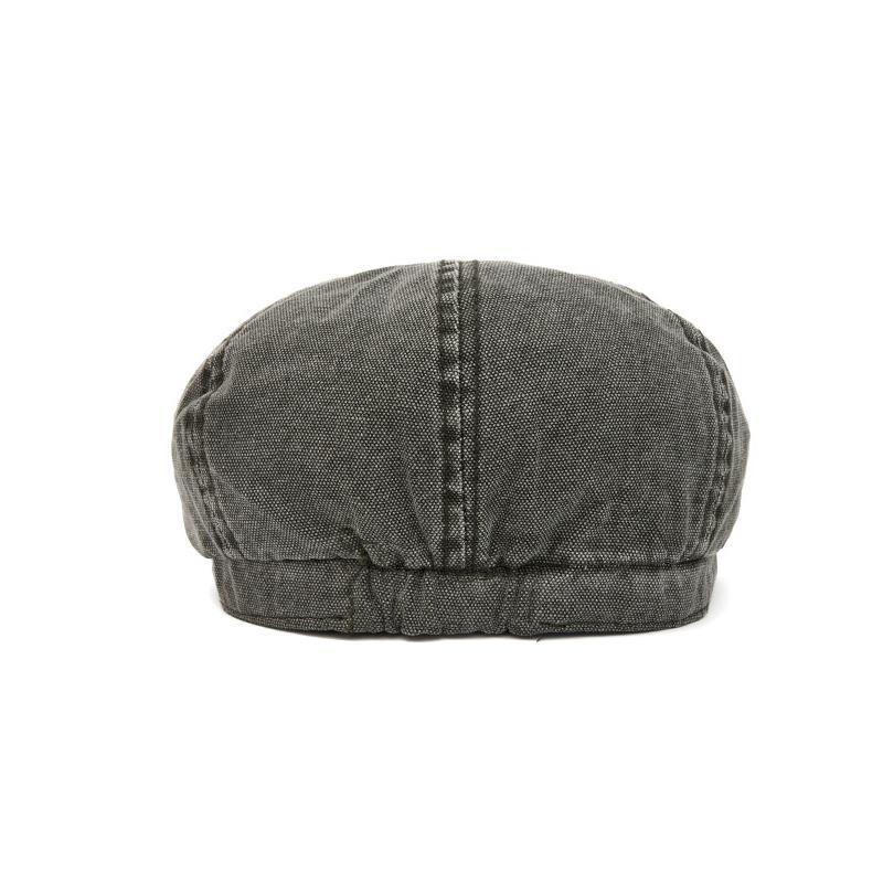 British Contrast Newsboy Hat Men's Spring Summer Denim Octagonal Cap Retro Painter Beret