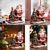 Figurina in Resina di Babbo Natale e Albero di Natale Decorazione per la Casa Regalo per le Festività di Halloween