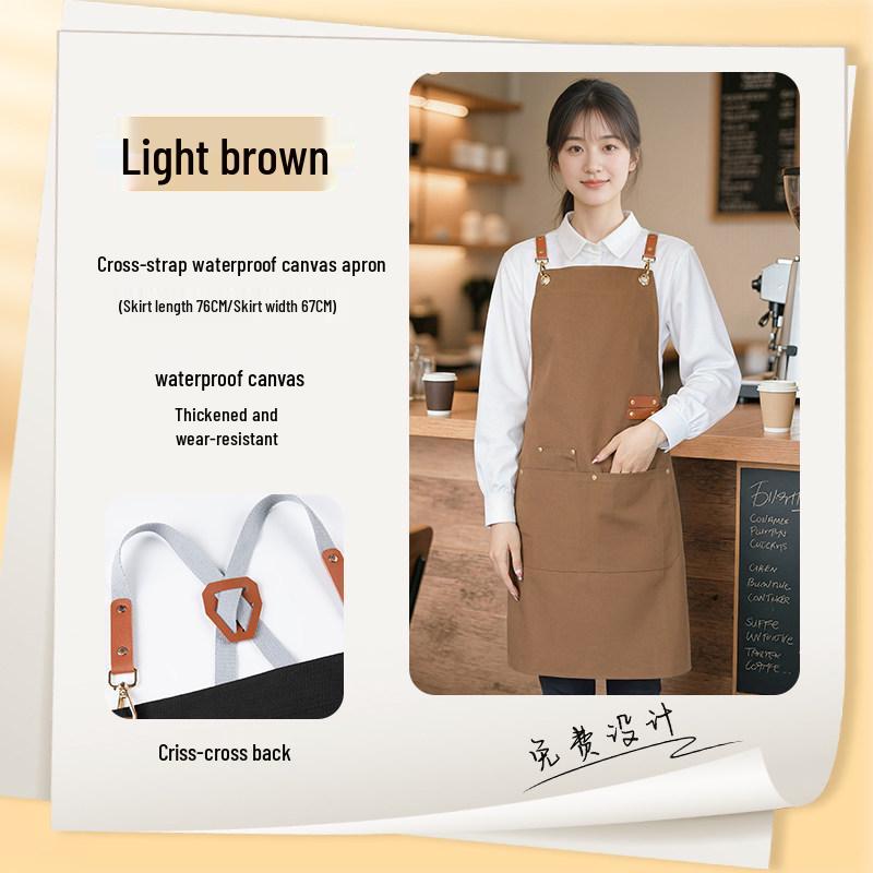 Waterproof Waiter Apron with Custom Logo for Restaurant and Catering Staff