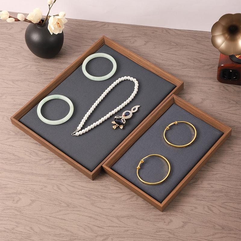 Jewelry Look Empty Tray Black Walnut Wooden Display Tray Jewelry Storage Bracelet Ornament Necklace