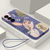 For Samsung Galaxy S25 Ultra S24 Fe S23 S22 Plus S21 A56 A55 A36 A16 A05 A52 A54 A34 A35 A15 5g Slim Flower Painted Shockproof Tpu Hybrid Case Cover