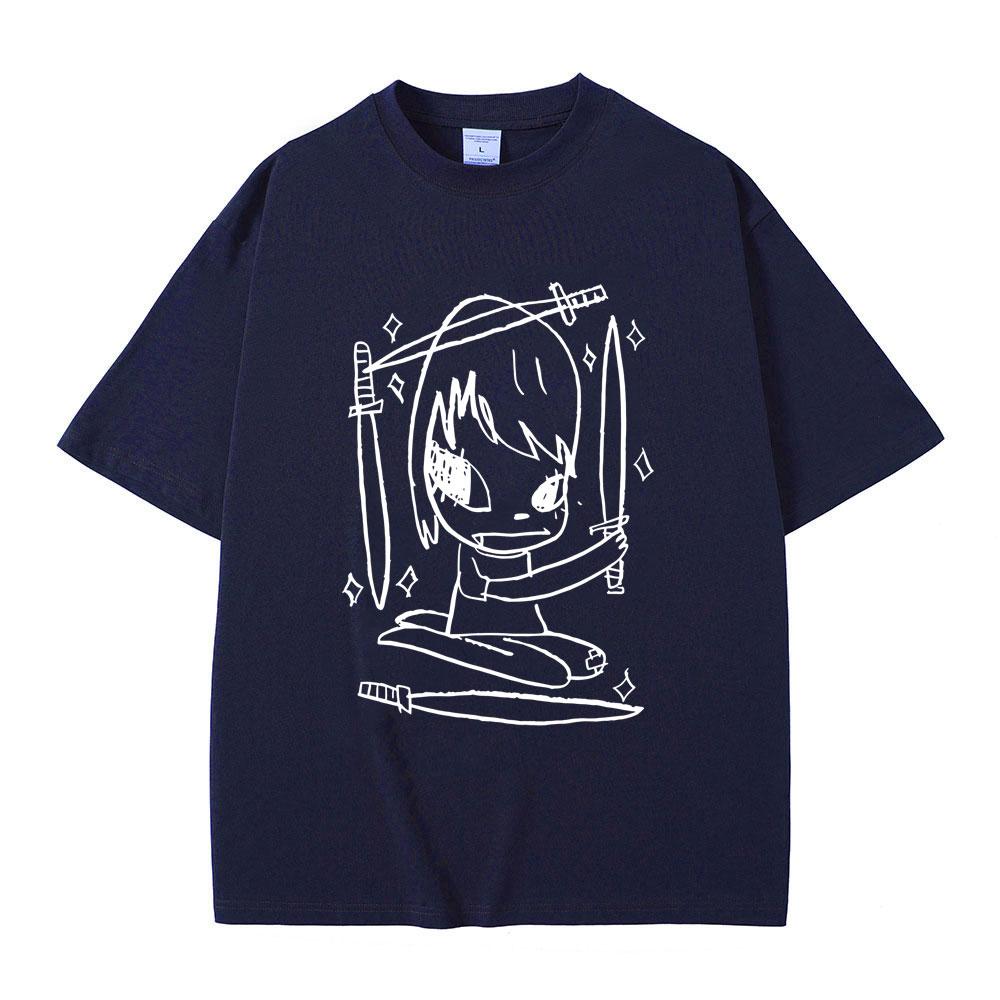 

Yoshitomo Nara Graphic Tshirt Summer Unisex Women Casual High Quality Soft Cotton T Shirts Male Fashion Funny Tshirt Streetwear S