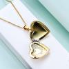 HNSP Heart Necklace Stainless Steel Open Locket Heart Pendant Chain For Women Girl Zircon Accessorie Gift