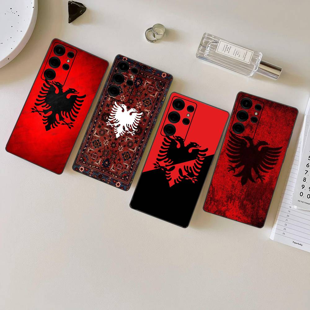 Albania Albanians Flag Phone Case For Samsung S 24 Fe 25 Ultra Plus 20 Lite 21 30 22 23 24 22 Ultra 5G Fundas