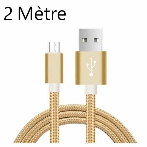 CABLE FOR SAMSUNG A10 S6 S7 J4 Plus J5 J6 J7 A6 MICRO USB Fast Charger Gold Color 2 M
