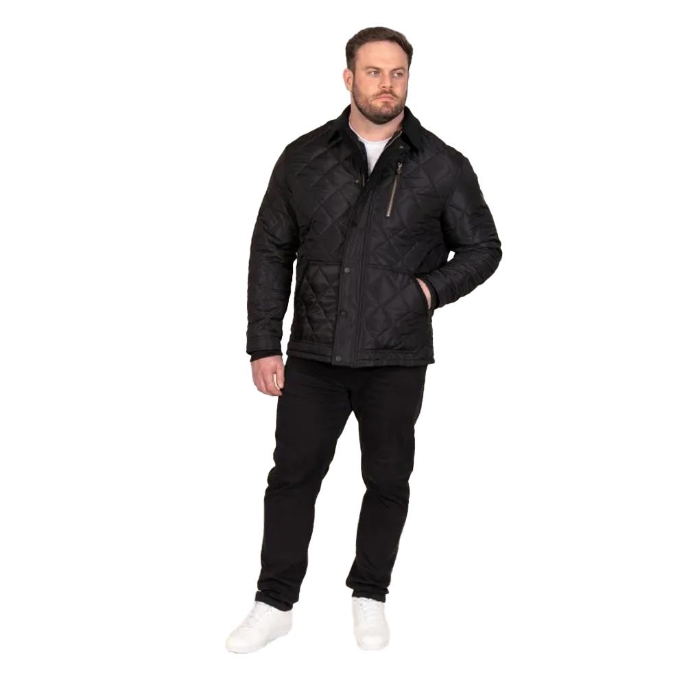 Duke Mens Landon D555 Quilted Corduroy Collar Kingsize Jacket