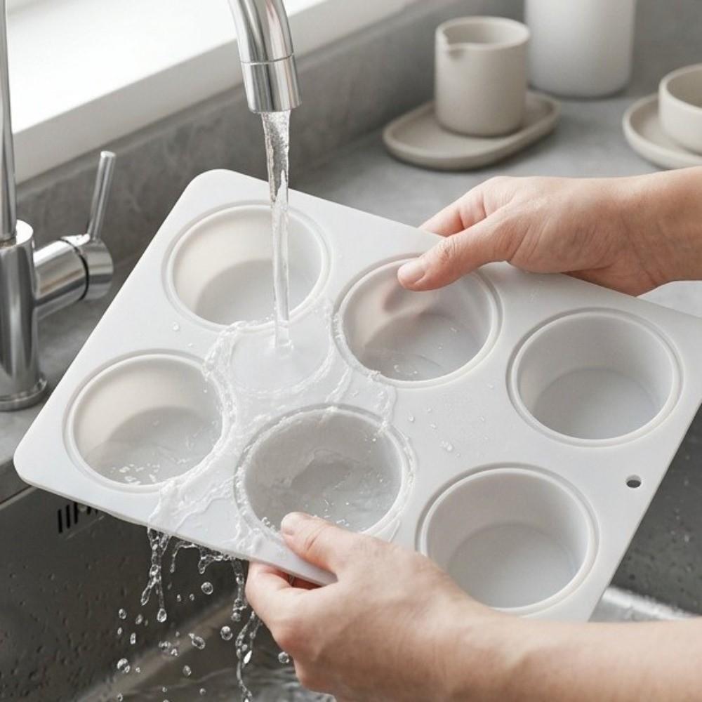 Silicone 6-Cavity Baking Molds Cake Utensils Easy-to-clean Cake Mold Baking Tool