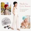Seitenblumen-Design Damen-Kopftuch Weiches, dehnbares Chemo-Kopfbedeckung Gemütliche Turbanmütze Tägliches Tragen
