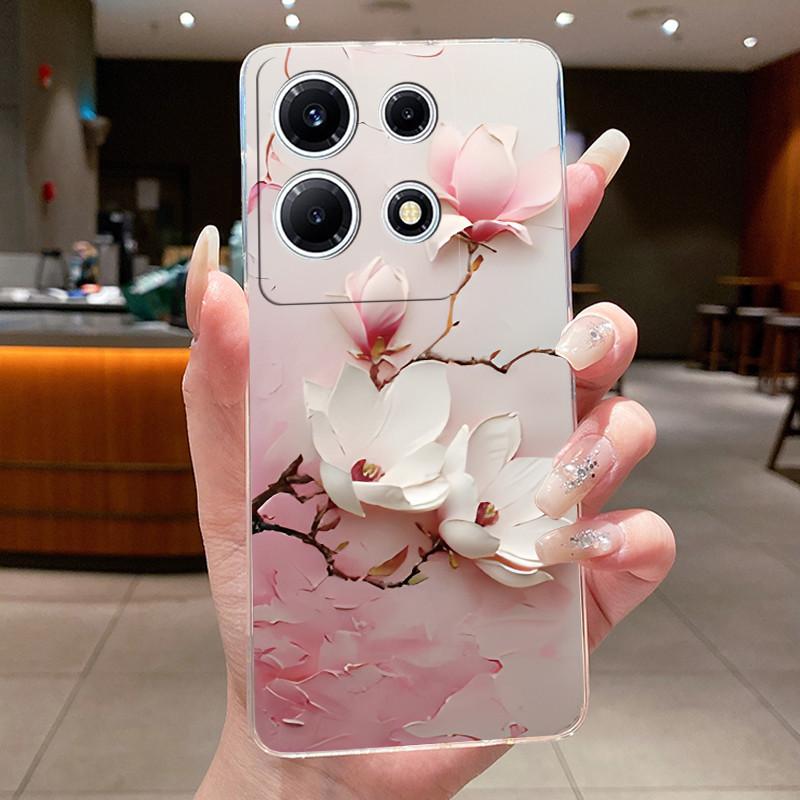 For Infinix Note 30 VIP Phone Case X6710 Clear Silicone Soft Cover For Infinix Note 30 VIP Fashion Flower Cases Note30 VIP Coque